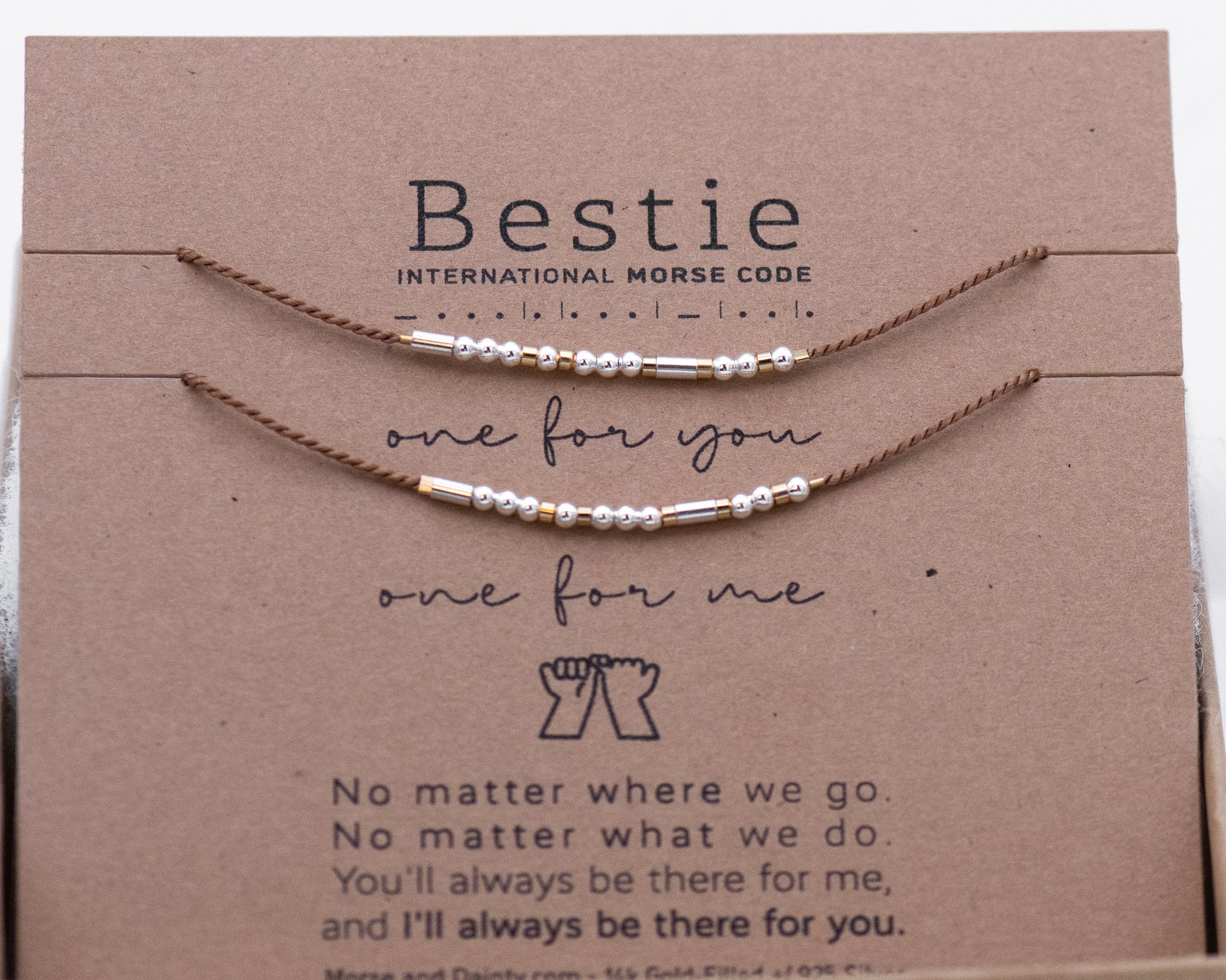 Bestie Morse Code Bracelets Set