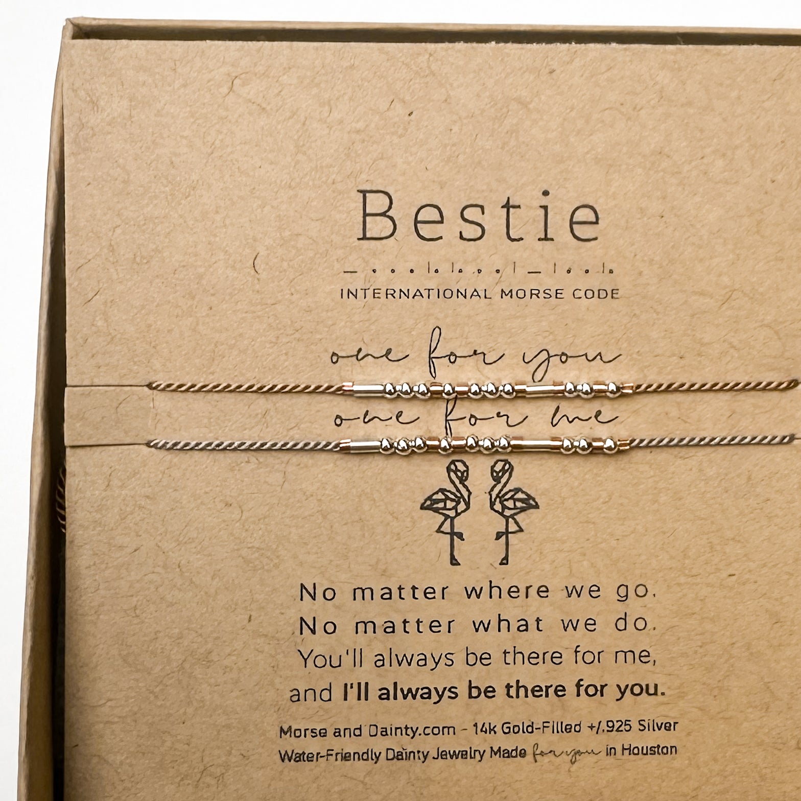 Bestie Morse Code Bracelets Set