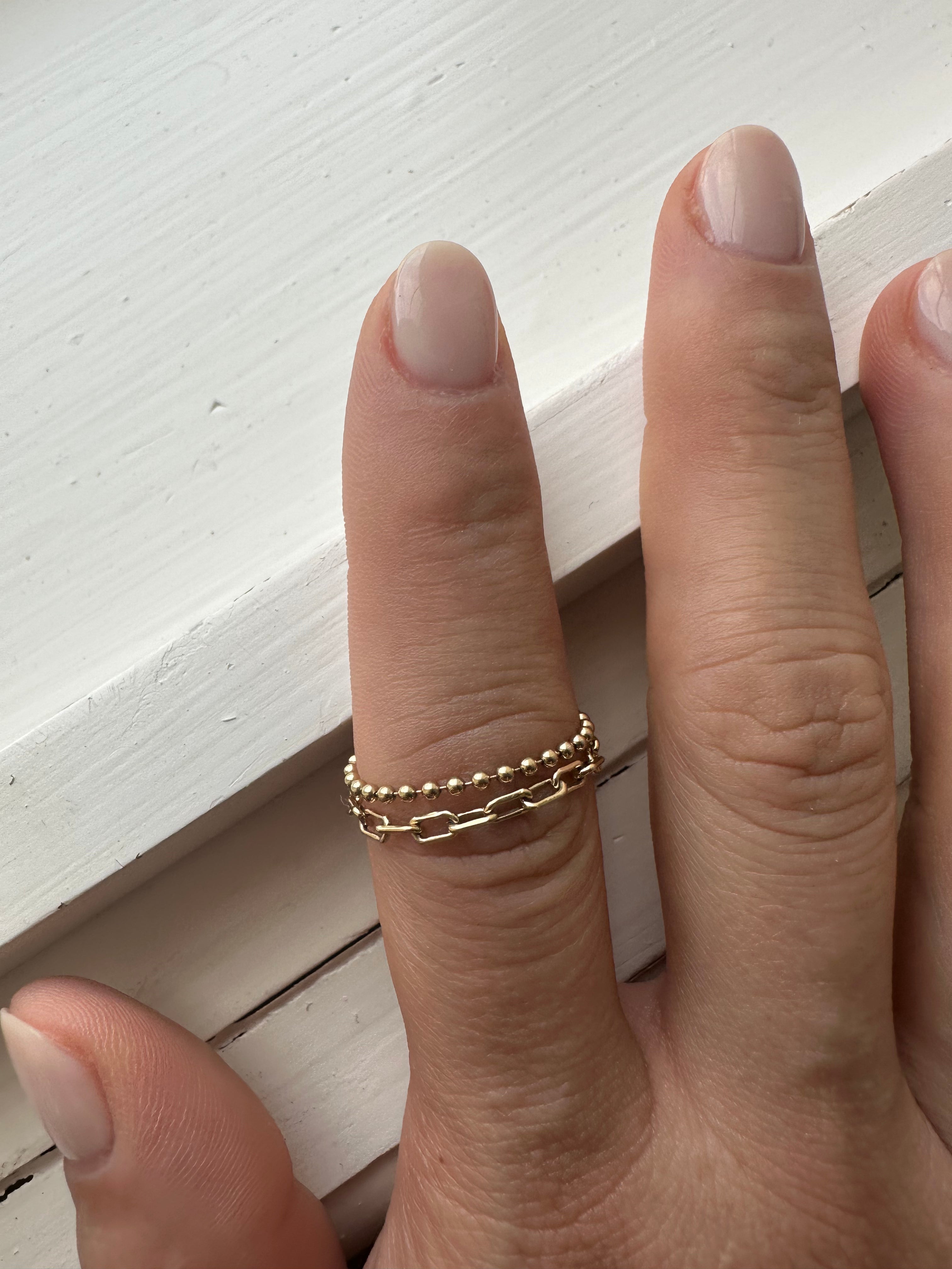 Ari Beaded Chain Ring by Morse and Dainty