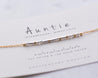 Auntie Morse Code Bracelet • AX.SS.ST.Y1.Y - Morse and Dainty
