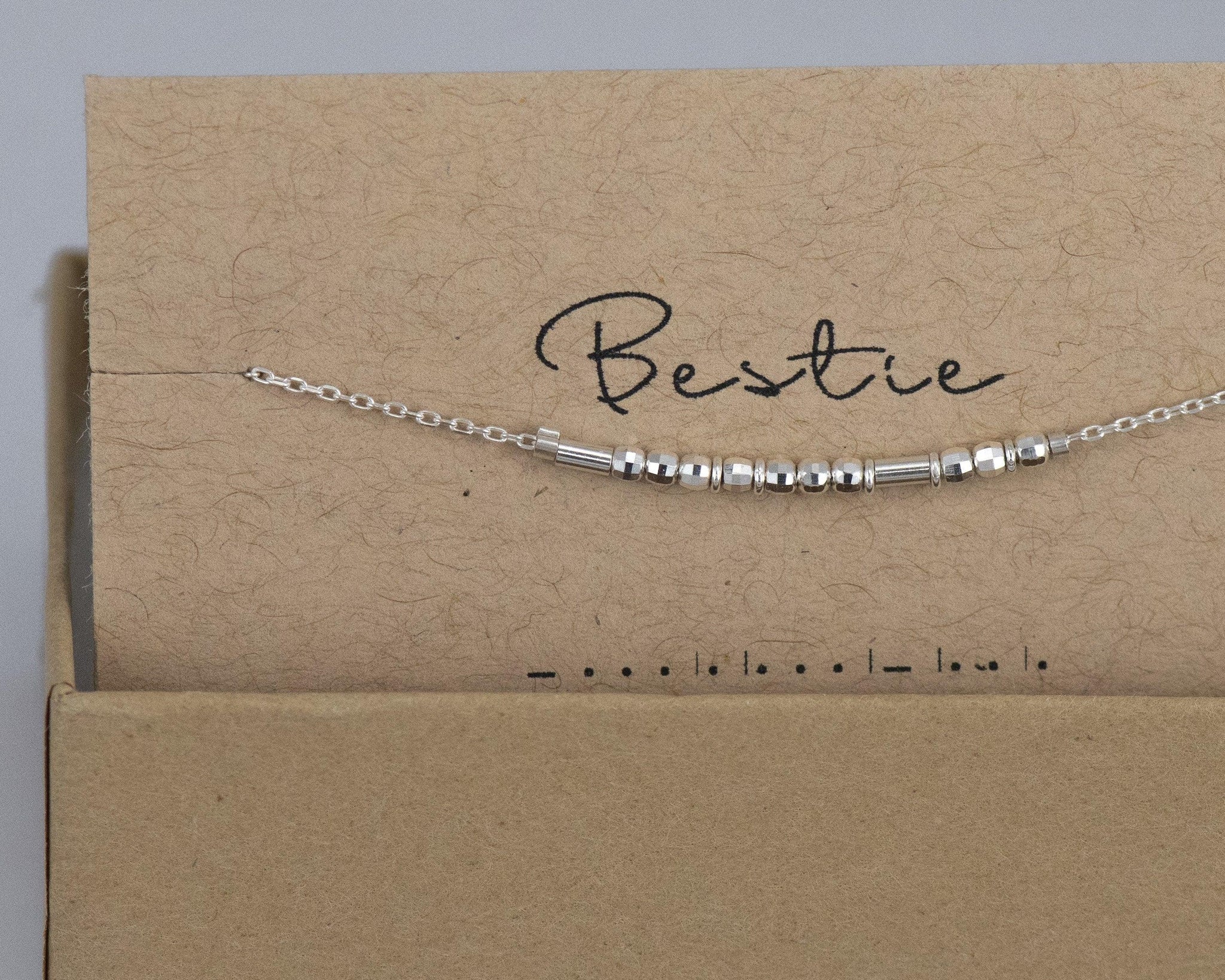 Bestie Morse Code Bracelet • AX.SD.ST.S2.S - Morse and Dainty