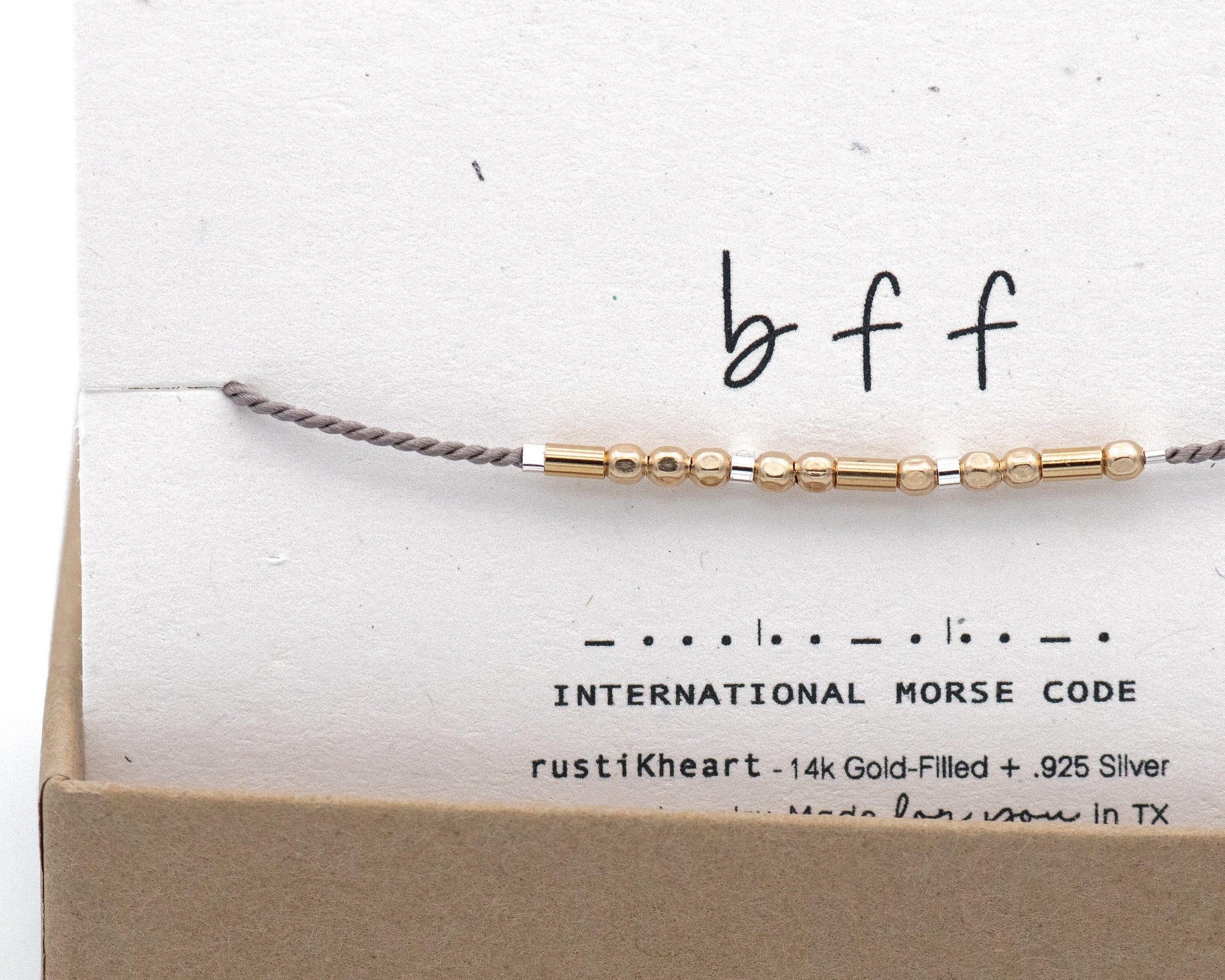 BFF Morse Code Bracelet • AX.YF.YT.S1 - Morse and Dainty