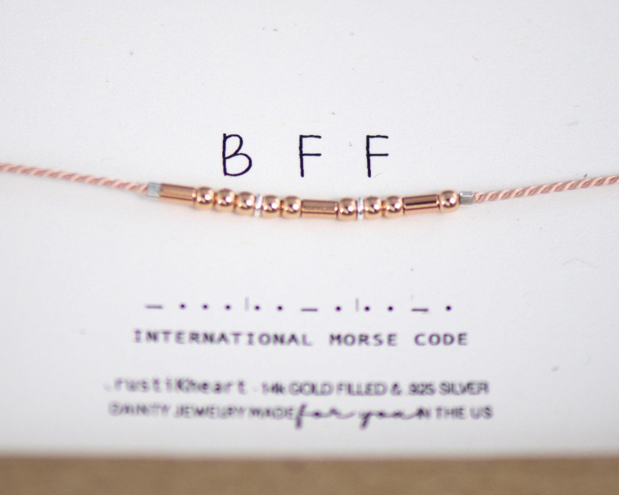 BFF Morse Code Bracelet • AX.RS.RT.S2 - Morse and Dainty