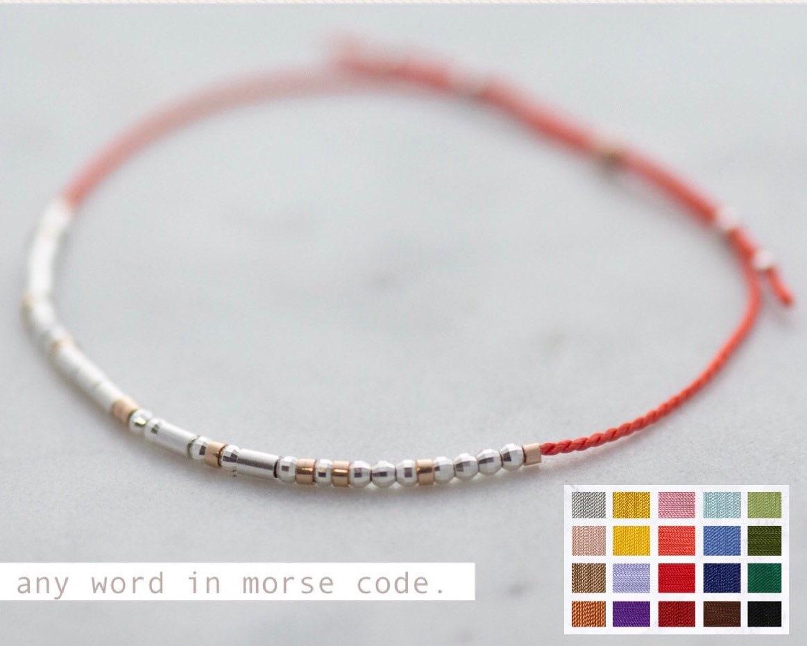 Dainty Morse Code Bracelet • AX.SD.ST.R1 - Morse and Dainty