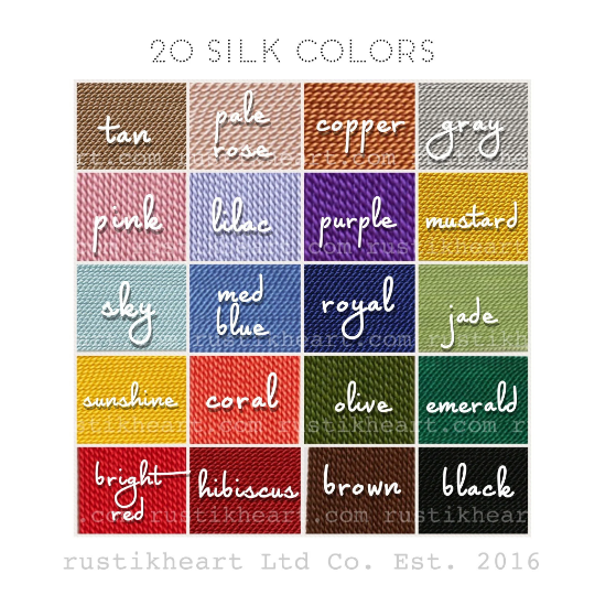 Natural Strong Silk in 20 Colors