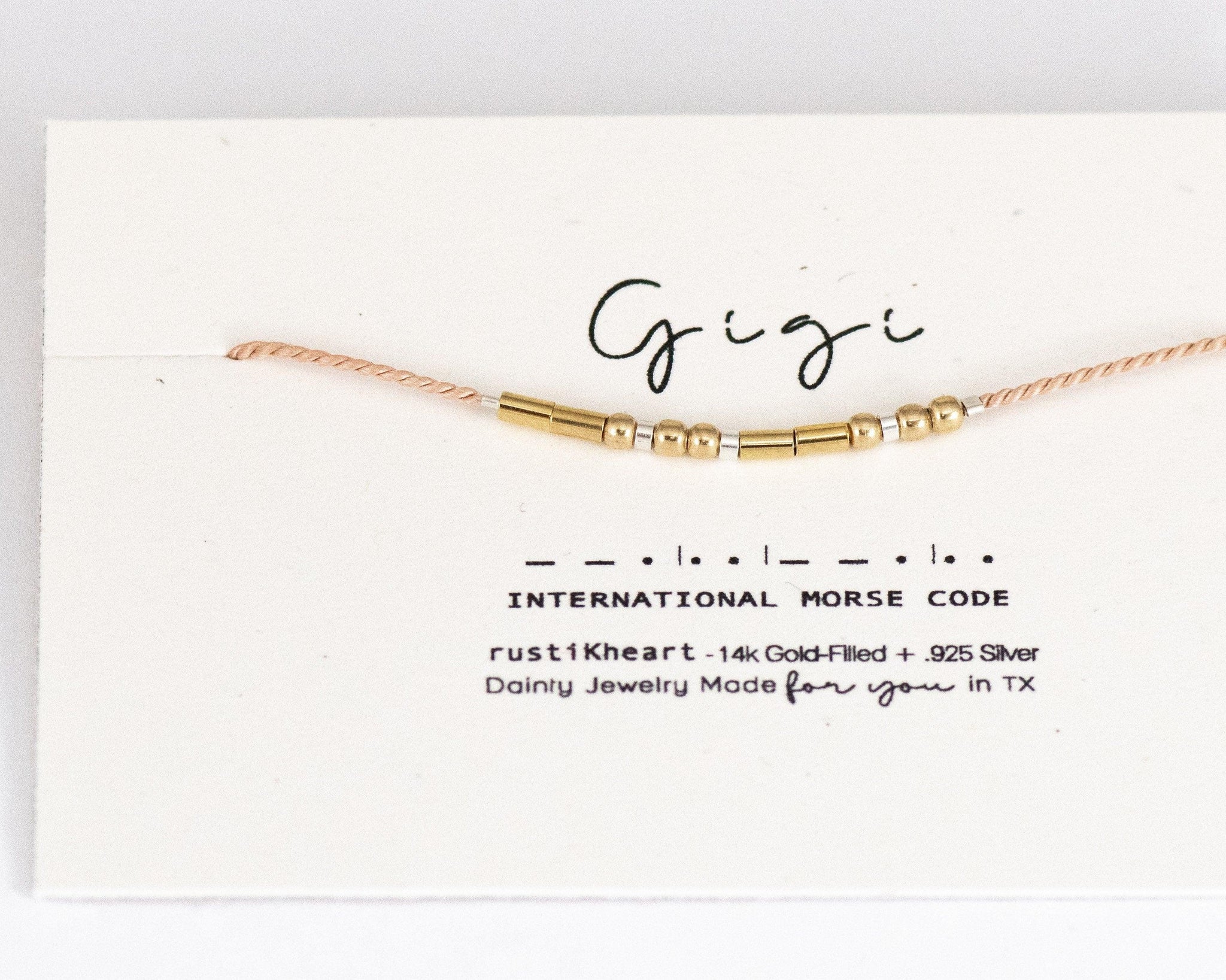 Gigi Morse Code Bracelet • AX.YS.YT.S1 - Morse and Dainty