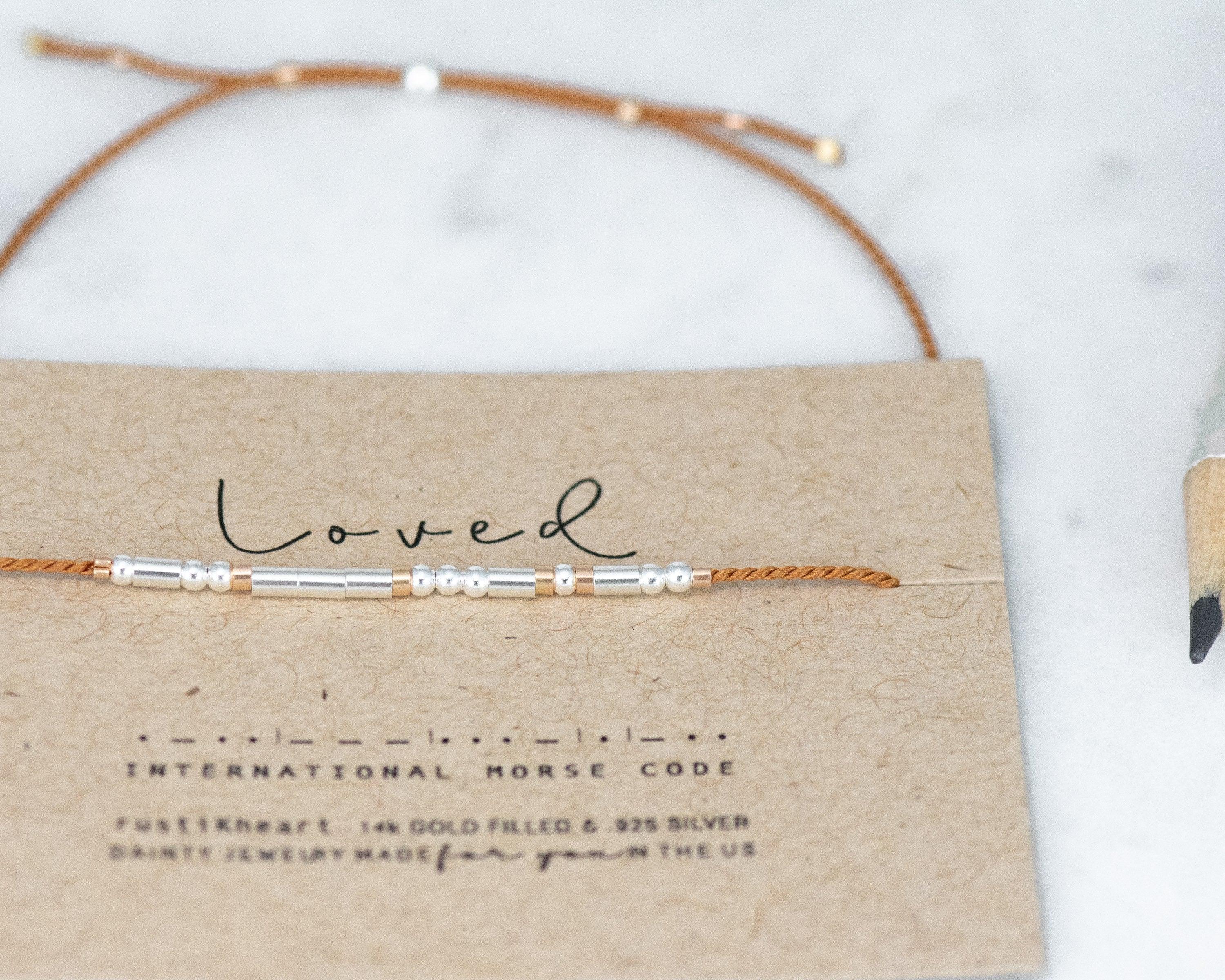 Loved Morse Code Bracelet • AX.SS.SW.R1 - Morse and Dainty