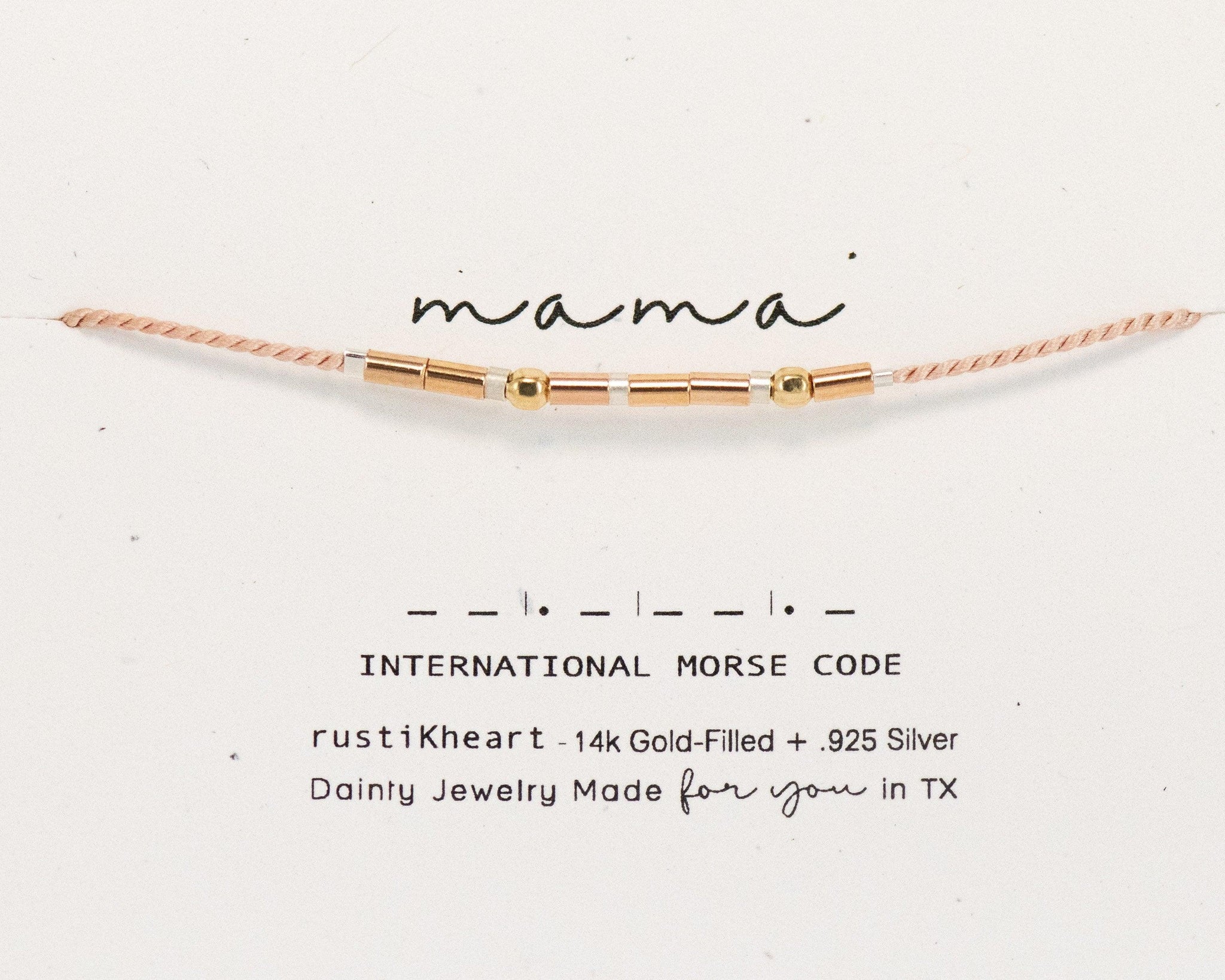 Mama Morse Code Bracelet | YF.TS - Morse and Dainty