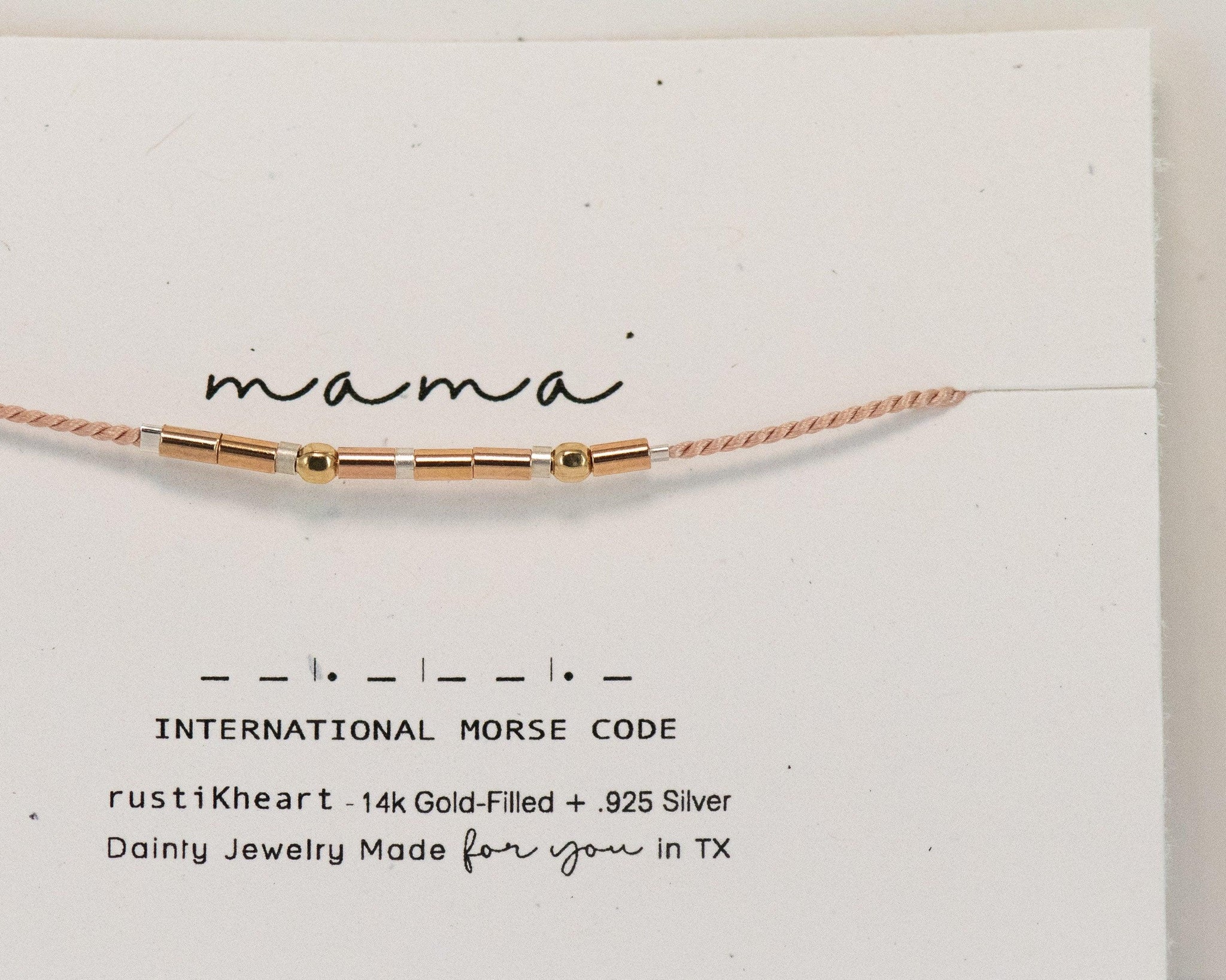 Mama Morse Code Bracelet | YF.TS - Morse and Dainty