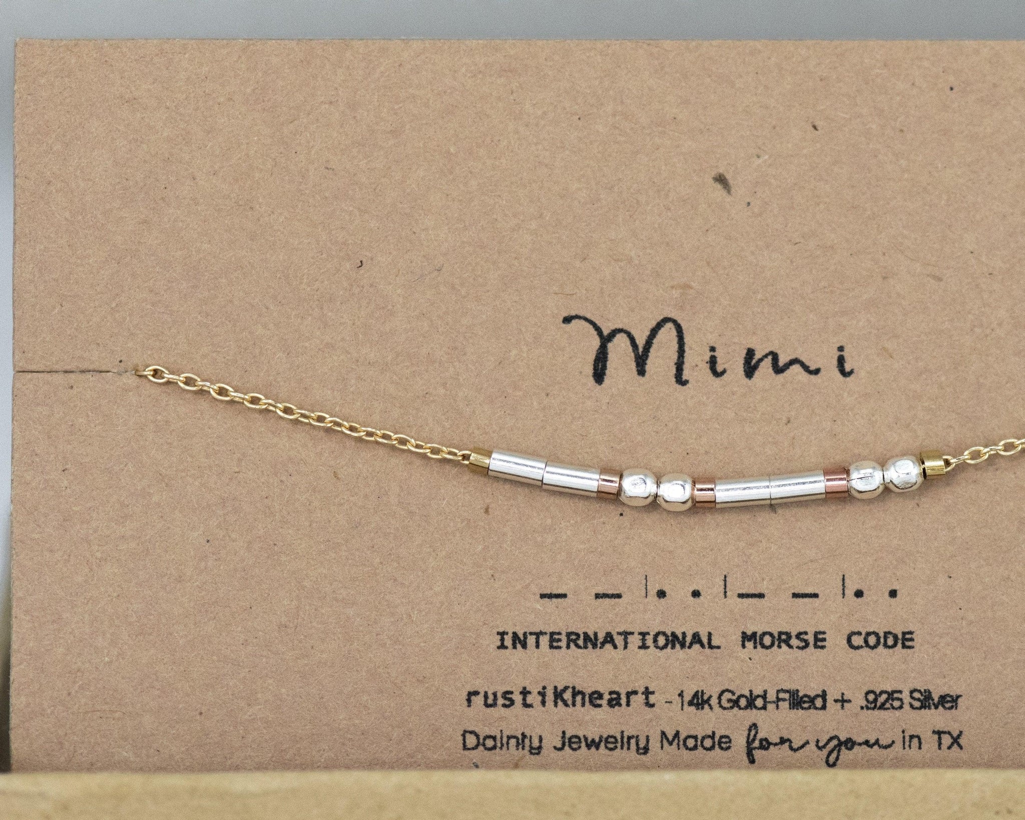 Mimi Morse Code Bracelet • AX.SF.ST.R1.Y - Morse and Dainty