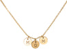 MOM Letter Discs Necklace - Morse and Dainty
