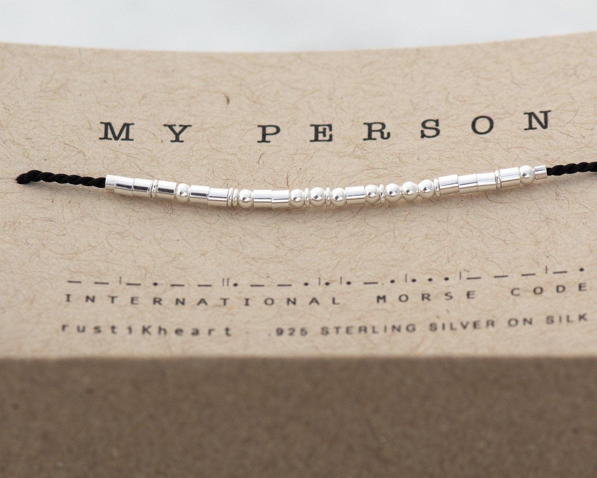 My Person Morse Code Bracelet • AX.SS.SW.S2 - Morse and Dainty