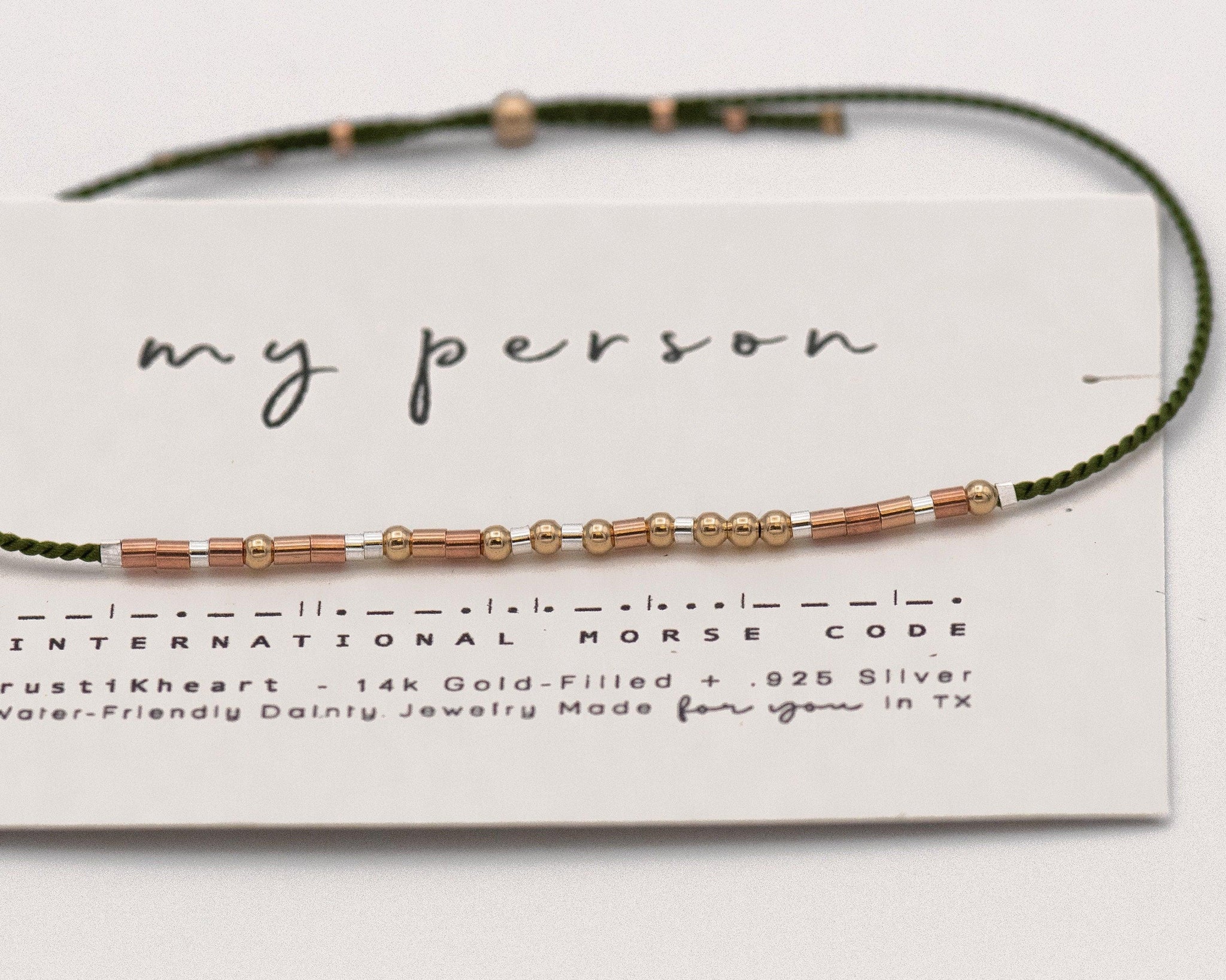 My Person Morse Code Bracelet - YS.RST.S1 - Morse and Dainty