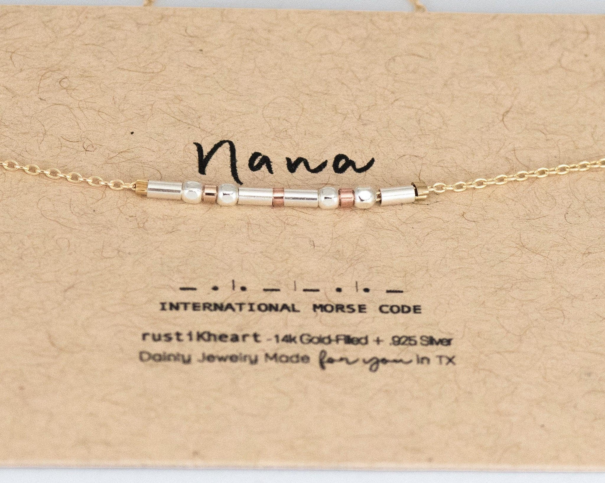 Nana Morse Code Bracelet • AX.SF.ST.R1.Y - Morse and Dainty