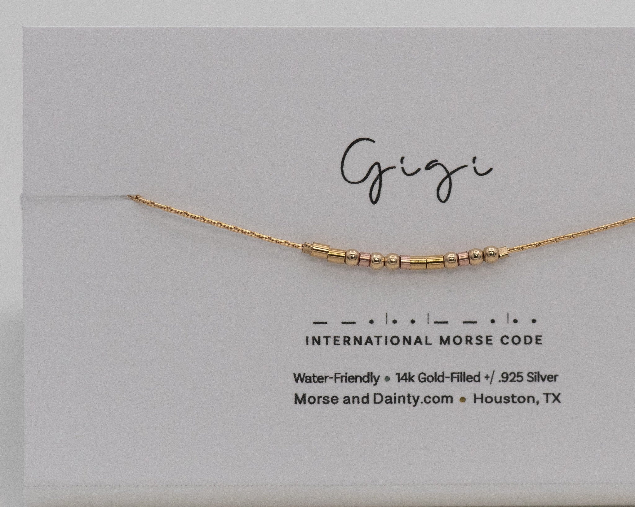 Nana Bracelet - Custom Adjustable Gift for Grandma - Nana Morse Code Bracelet - Mother's Day Nana Morse Code - 14K Gold-Filled Chain Gigi