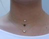 Solitaire Diamond Cut CZ Charm Dainty Layering Choker to Stack and Layer 14k Gold Filled rk81 - Morse and Dainty