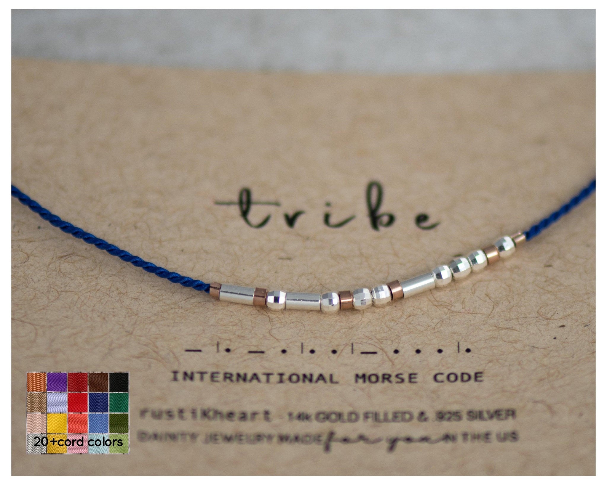 Tribe Morse Code Bracelet • AX.SD.ST.R1 - Morse and Dainty